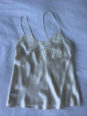 Nordstrom Lace-Trim Satin Camisole - Cream